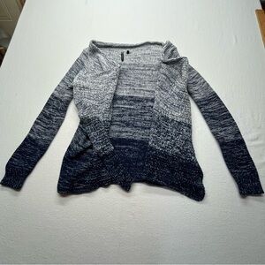 POOF! Ombre Cardigan Women's Small Heather Blues Open Front